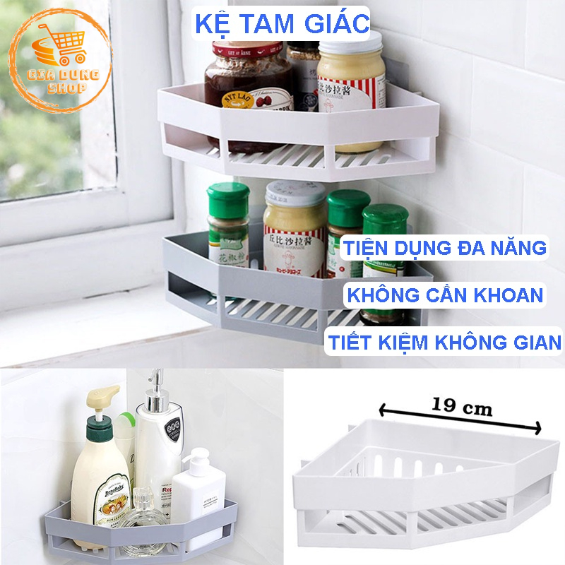 Kệ Dán Tường Dán Góc Tường Hình Tam Giác Tiết Kiệm Không Gian Của Nhà Bạn