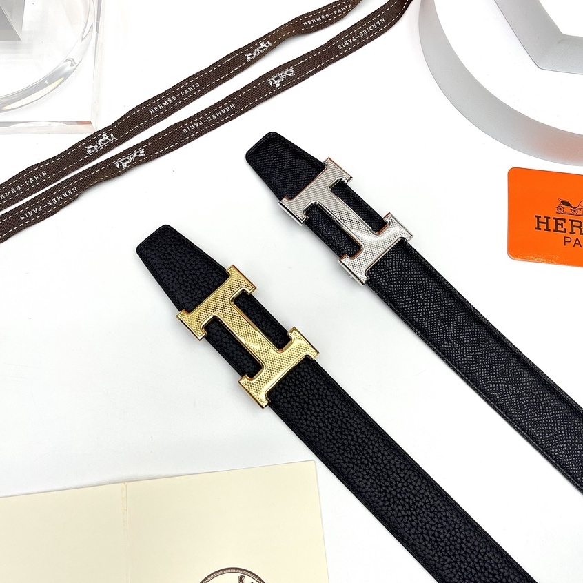 Thắt lưng, dây nịt Hermes da bò mặt vân sần 85-115cm LA 2022 on web [ Man Bouti ]