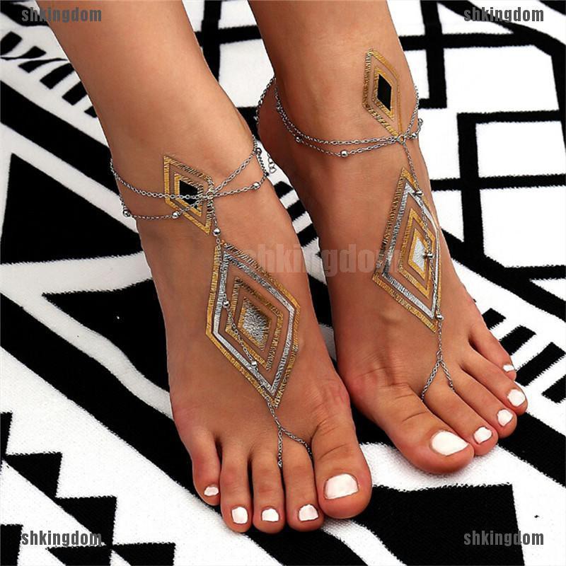 Lắc Chân Xỏ Ngón Đơn Giản Thời Trang Đi Biển