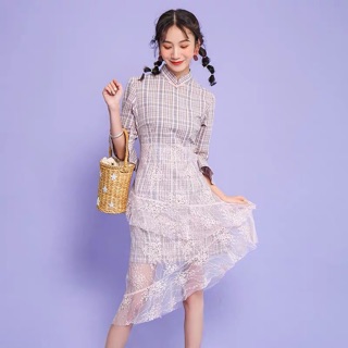 ORDER- Váy trung hoa( kèm ảnh thật khách mặc