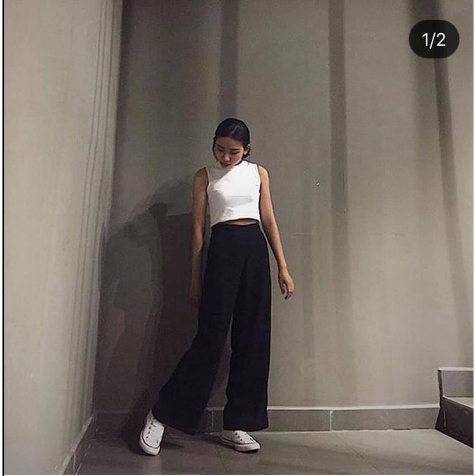 Quần vải ống rộng ( cúc giữa ) | BigBuy360 - bigbuy360.vn