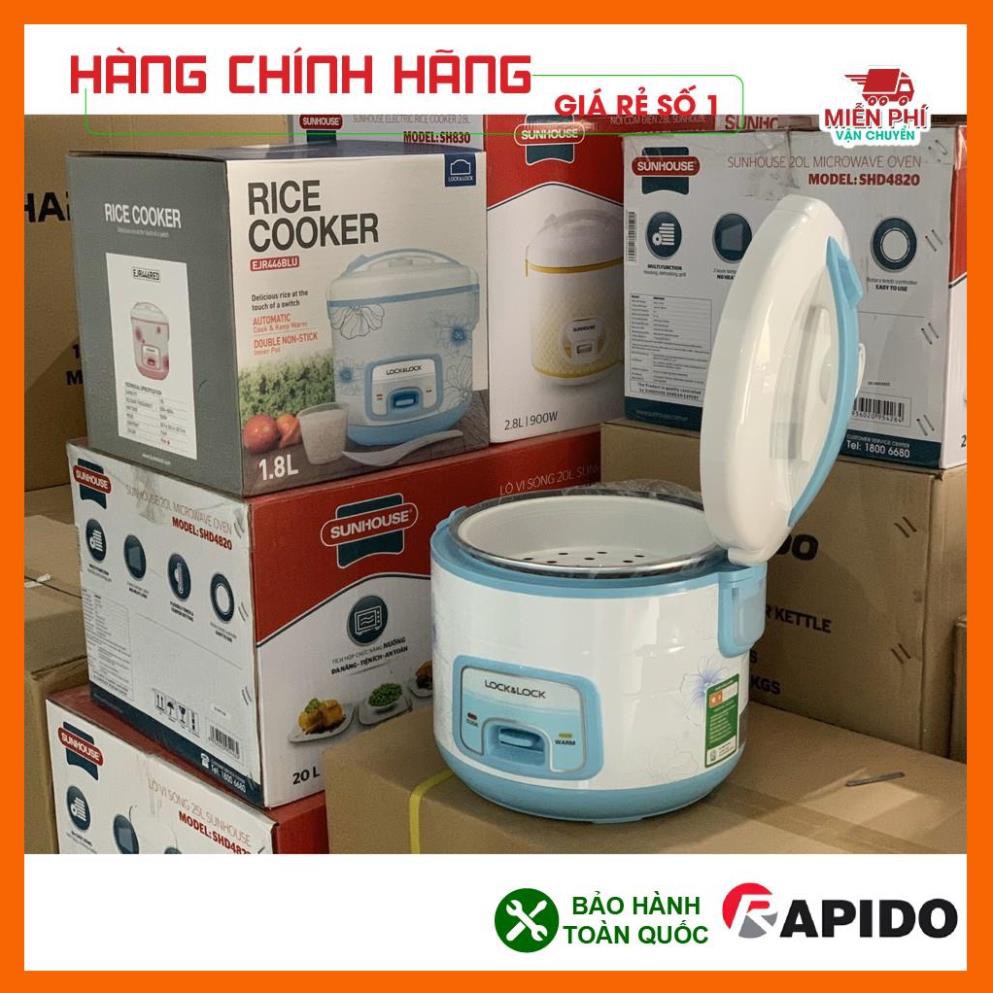 [Mã ELHADEV giảm 4% đơn 300K] Nồi Cơm Điện Lock&amp;Lock EJR446BLU (1.8 lít) - Xanh Da Trời, phù hợp gia đình từ 4-6 người.