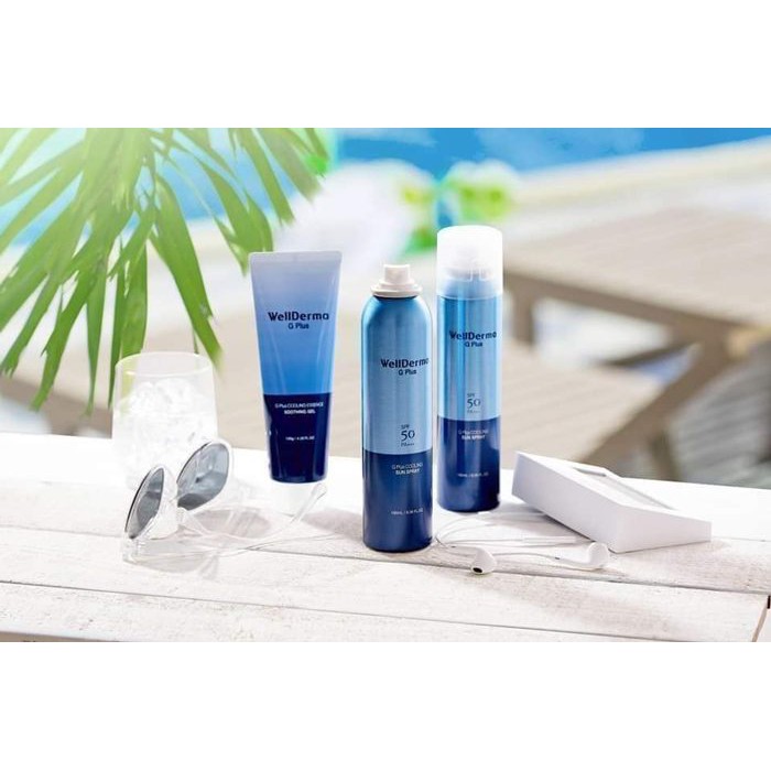 Xịt Chống Nắng Wellderma G PLus Cooling Sun Spray 180ml