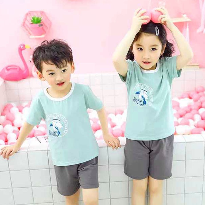 Đồ bộ cotton mùa hè cho bé 4-12 tuổi hình chú chó đáng yêu BBShine – DN010