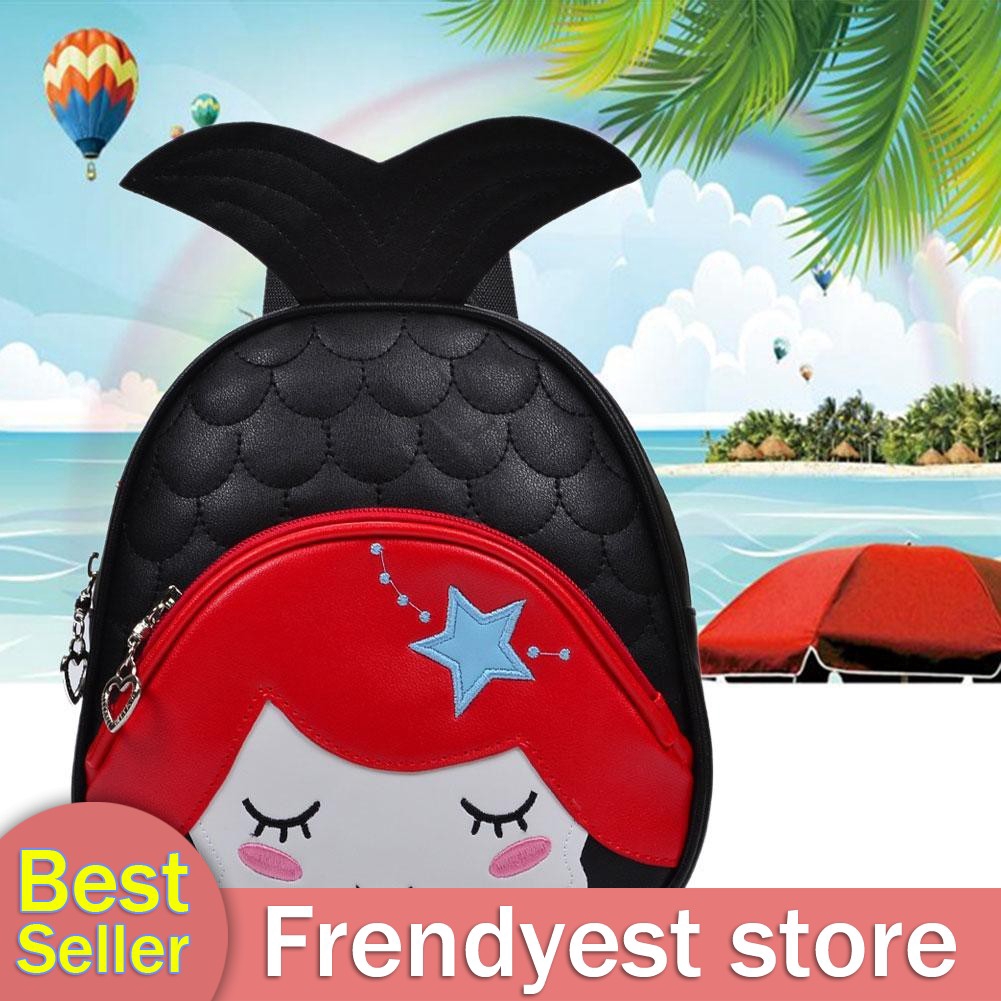 ♚Frendyest♚Cute 3D Fish Tail Waterproof Kids School Bags Children Cartoon Backpack