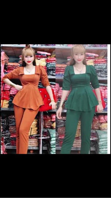 Sét tay lửng quần 9 tấc Bigsize 60-90 ký, thời trang nữ dành cho khách ngoại cỡ