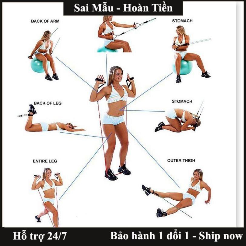 ✔️Dây tập gym tại nhà, dây đàn hồi tập gym, tập gym tại nhà, Bộ 5 Dây Đàn Hồi Tập Thể Hình  - Freeship