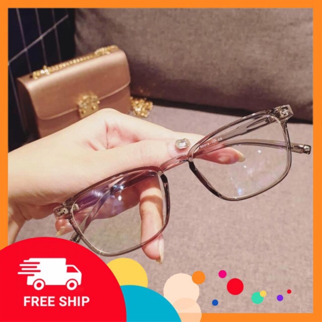 Gọng kính cận vuông nam nữ chất liệu nhựa dẻo 213 – Tiệm kính Candy