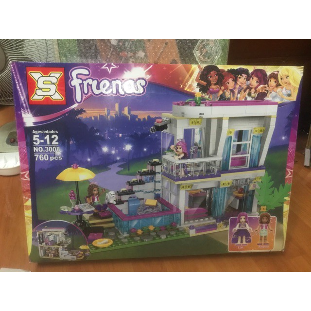 Lego Friends Lepin 01046/BELA 10489/TENMA 3013/SX3008. 760pcs. Bộ Lego Xếp Hình Biệt thự friend của Olivia, Mia, Emma