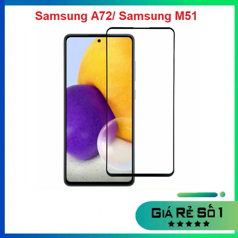 Samsung M51 - Kính cường lực full màn tặng kèm keo chống hở mép