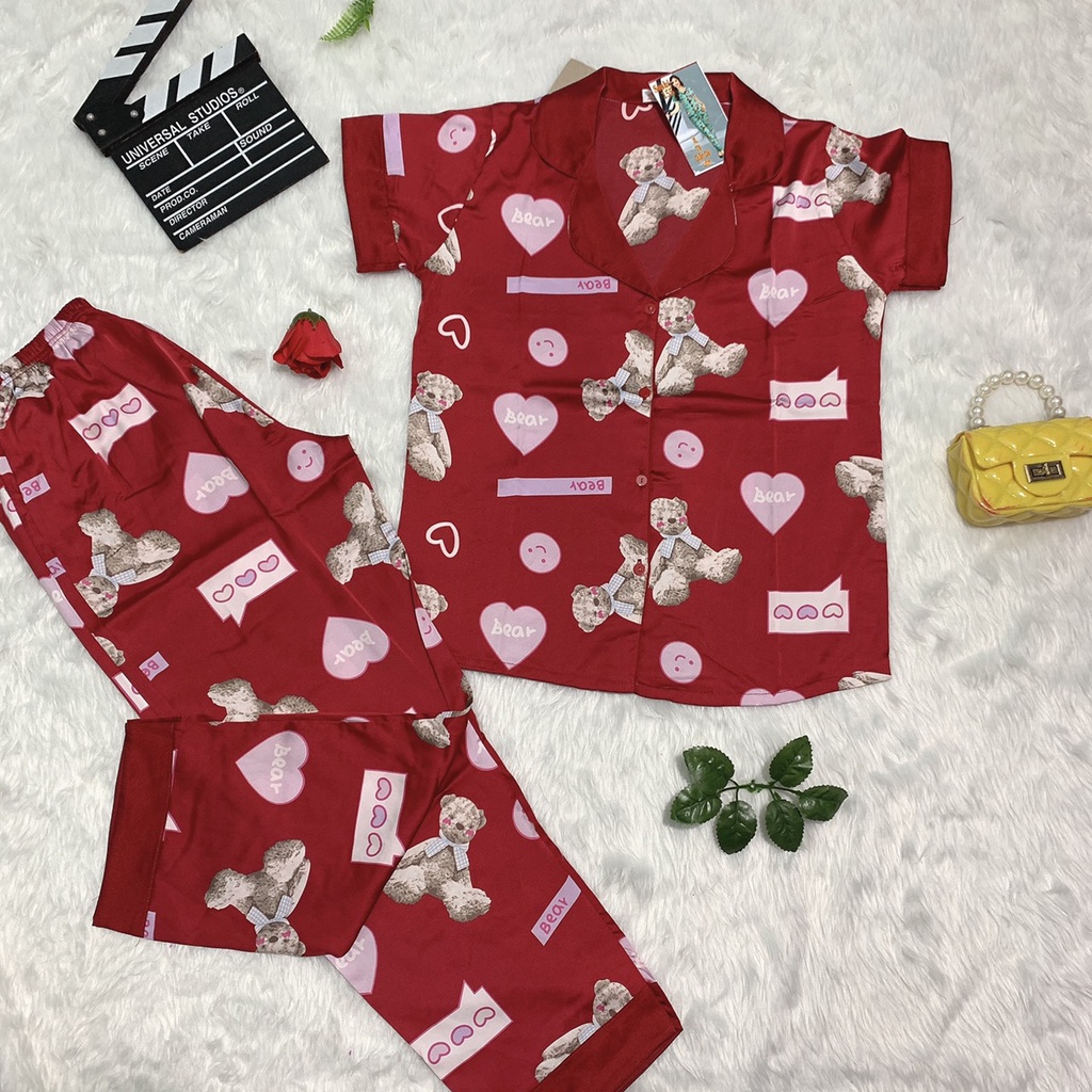 [ BỘ MẶC NHÀ ] Bộ Dài Pizama Họa Tiết Trẻ Trung Tươi Mát Cho Mùa Hè | BigBuy360 - bigbuy360.vn