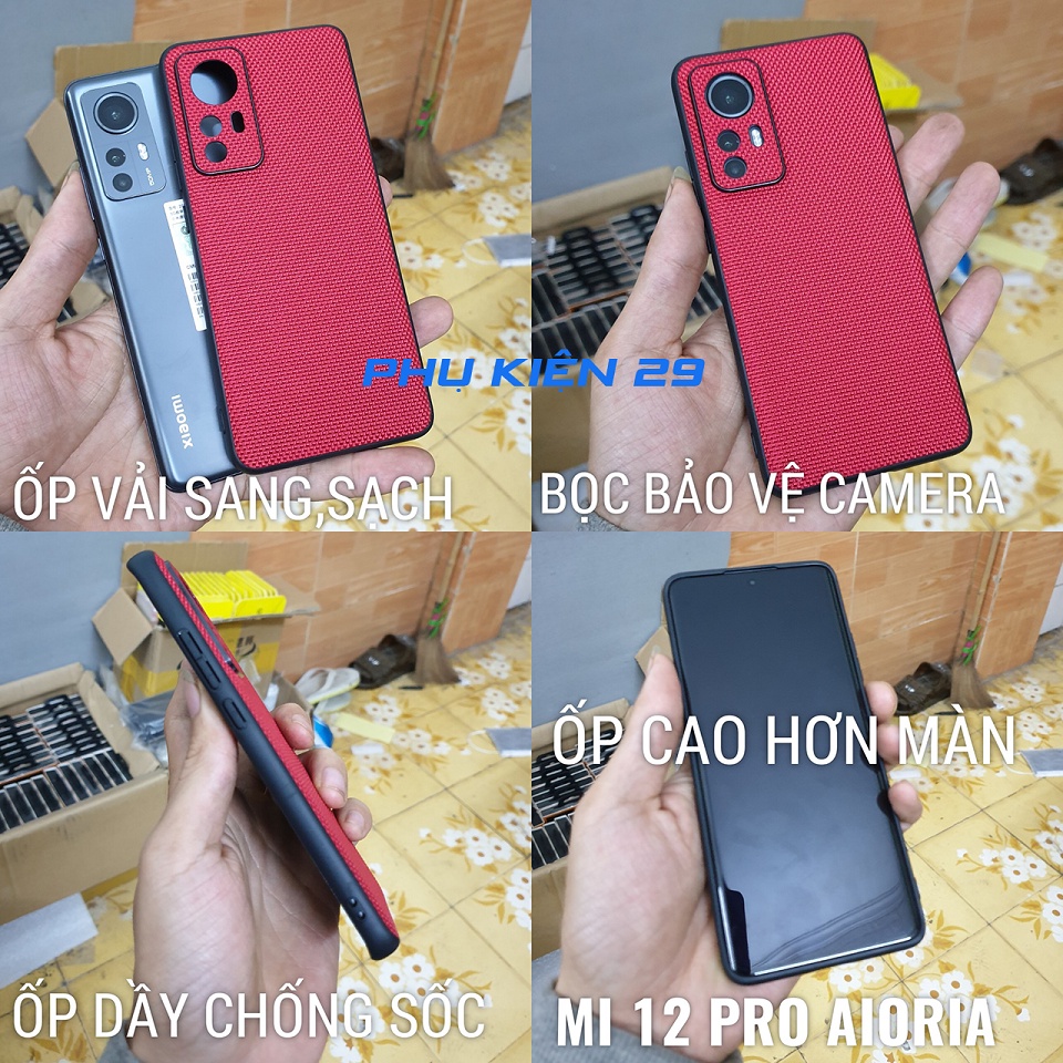Ốp lưng chống sốc,chống va đập lưng vải AIORIA