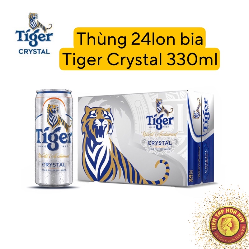 Thùng bia Tiger Crystal 24lon 330ml