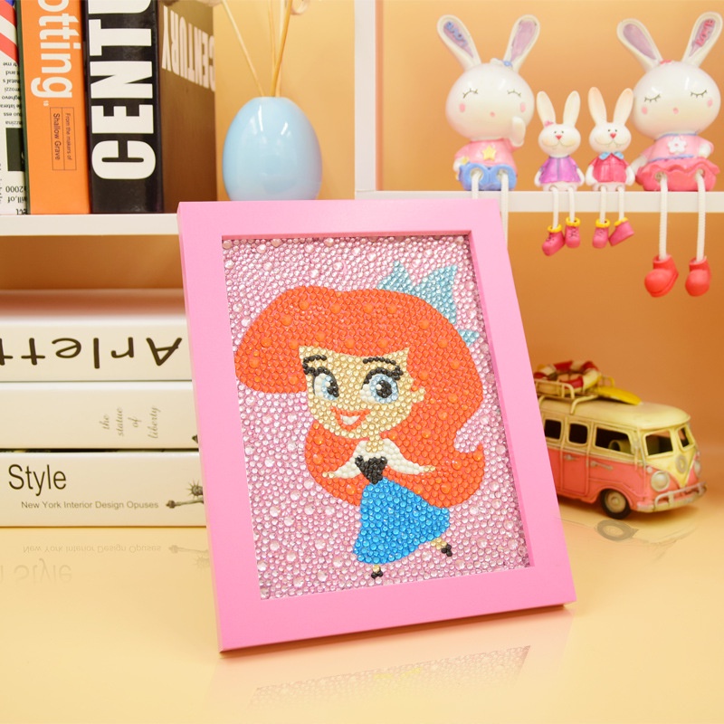 Tranh đính đá tự làm - Bộ Tranh Đính Đá 5D DIY Hình Độc Đáo mẫu dành cho các bé 01- Khung để bàn đã về 15*15cm, 15*20cm