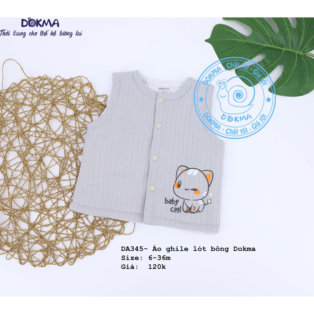 Dokma - Áo gile trần bông lót lông 9-36m DA345