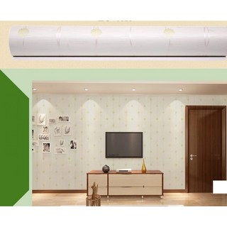 Combo 5m giấy dán tường hoa xanh lá 1 binbin dt29
