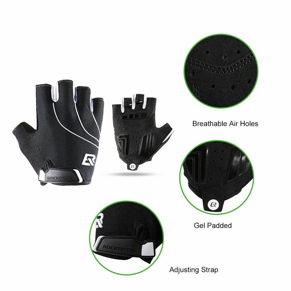 Găng tay xe đạp nửa ngón chống sốc RockBros
