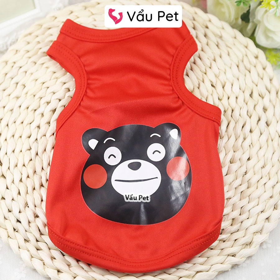 Áo Cho Chó Mèo Ba Lỗ Hoạt Hình - Quần Áo Cho Chó Poodle, Con, Lớn, Mèo, Thú Cưng Vẩu Pet Shop