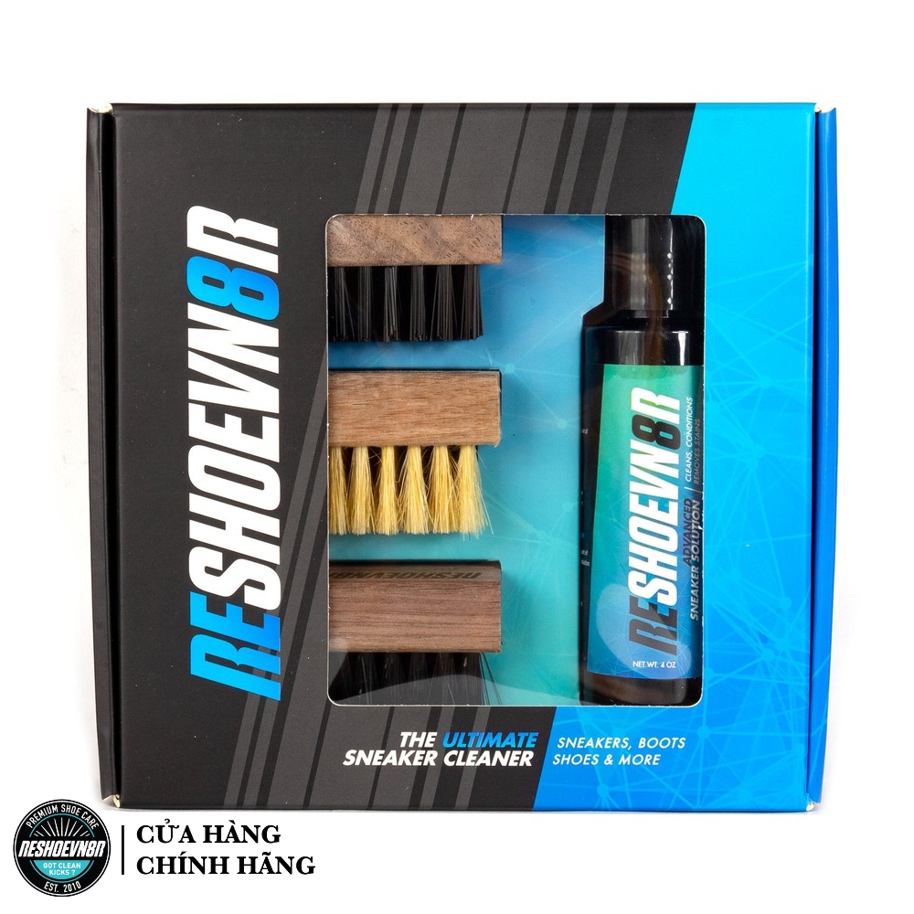 Bộ Vệ Sinh Giày Combo 3 Bàn Chải Reshoevn8r Ultimate Cleaner Kit (120ml)