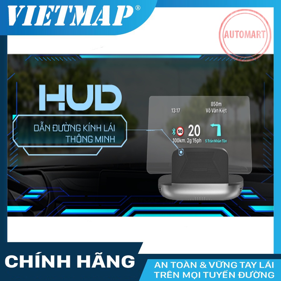 Màn hình hiển thị thông minh HUD H1N, cảnh báo giao thông, dẫn đường.