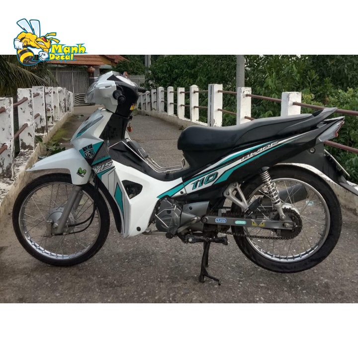 Ten rời xe wave blade 110 y15zr trắng đen