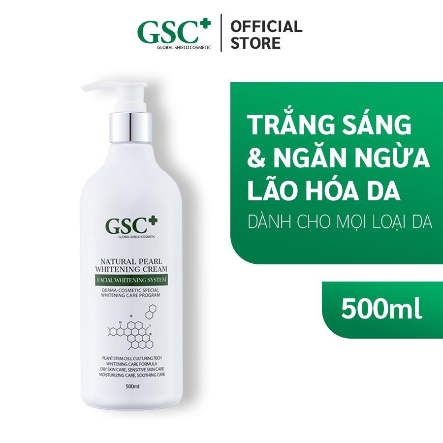 Kem ủ trắng da mặt GSC Natural Pearl Whitening Cream 500ml từ GSC Hàn Quốc  - Sữa dưỡng thể | TheFaceHolic.com