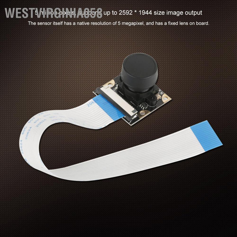 Westvirginia058 Westvirginia058 5 Million Pixels Night Vision 130° Viewing Angle Camera Module Board For Raspberry Pi B 3/2