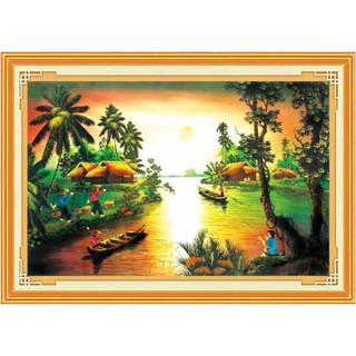 Tranh thêu phong cảnh 222159- chưa thêu