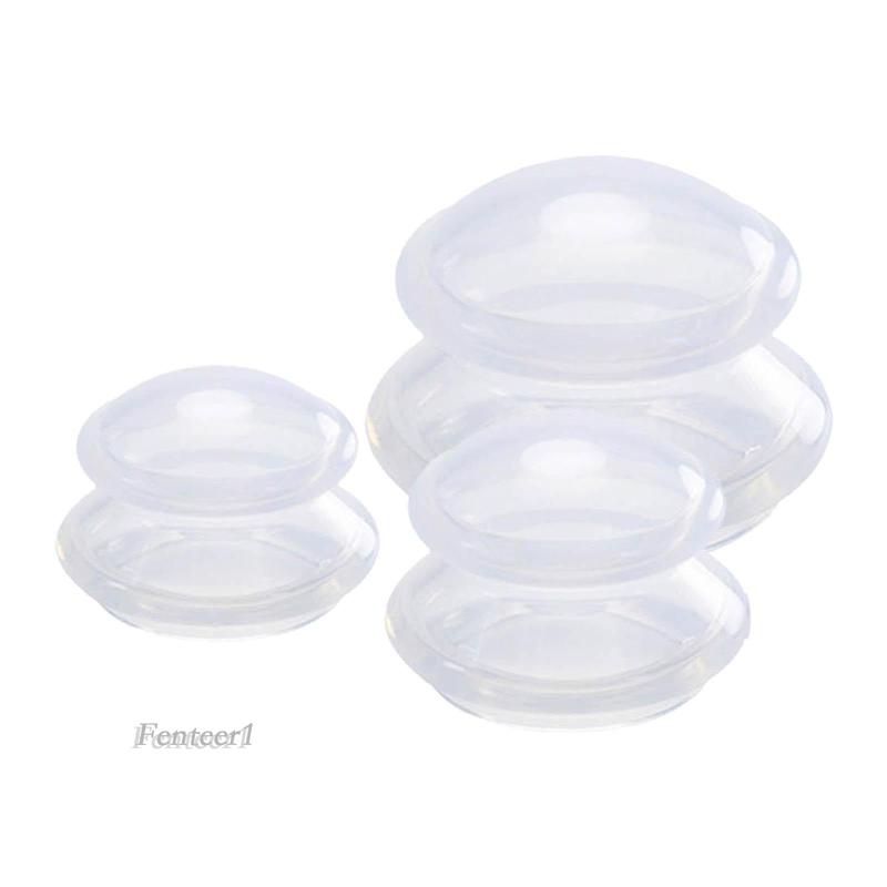 Set 3 Cốc Giác Hơi Silicone Cho Vai Và Cánh Tay / Cơ Thể Fenteer1