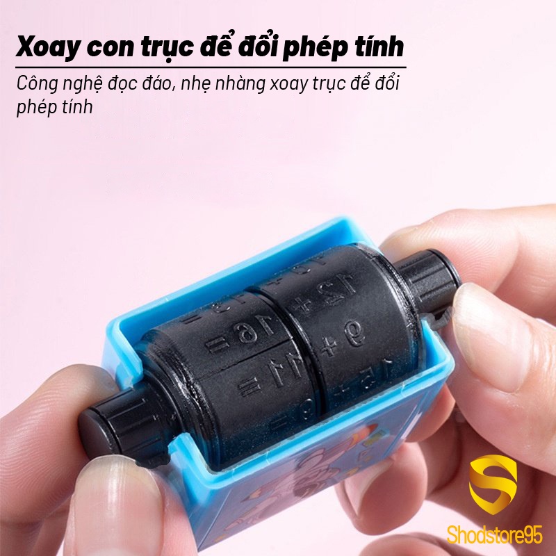 Máy in con lăn tạo phép tính cộng, trừ, nhân, chia, máy tạo phép tính đơn giản ra bài tập cho bé học toán