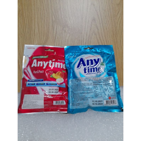 Kẹo Lotte Anytime không đường Hàn Quốc 60g