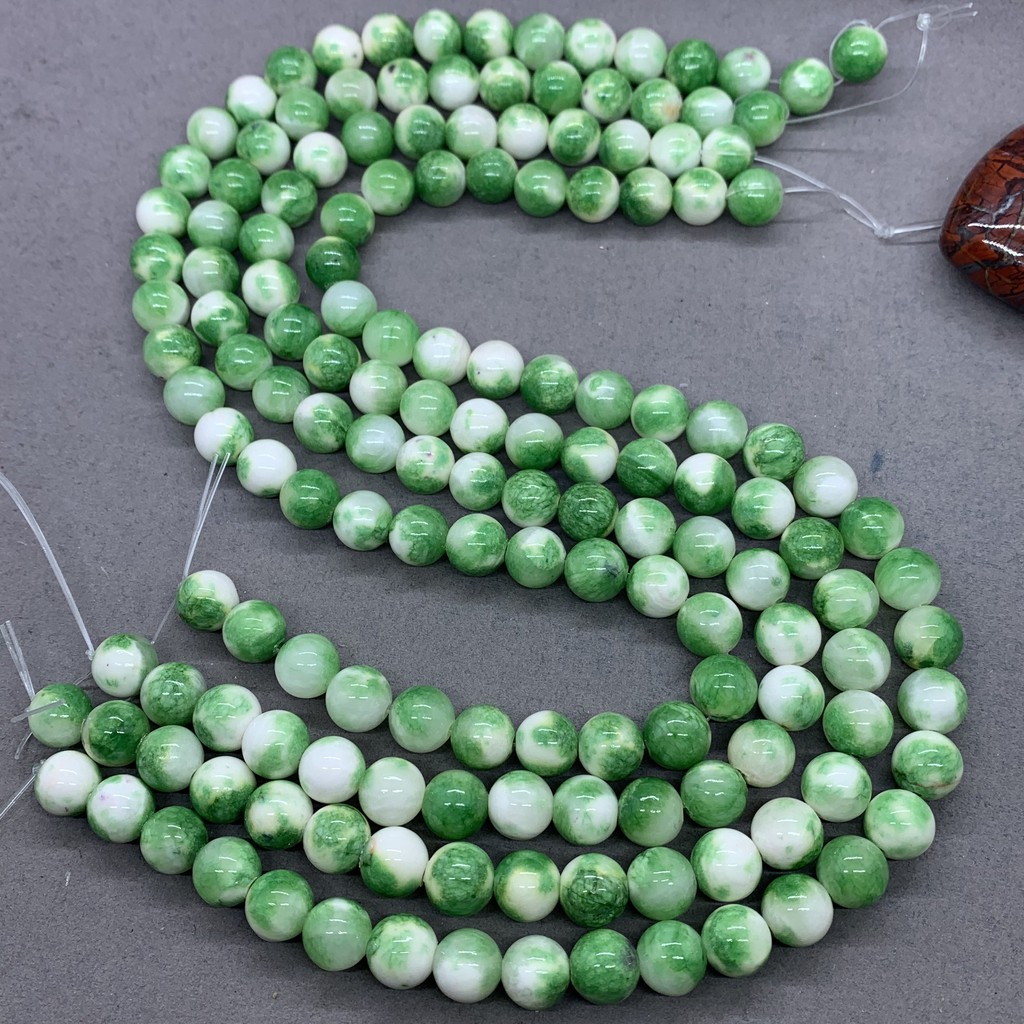 Chuỗi Hạt Đá Ngọc Bích Tròn Tự Nhiên 6-12mm