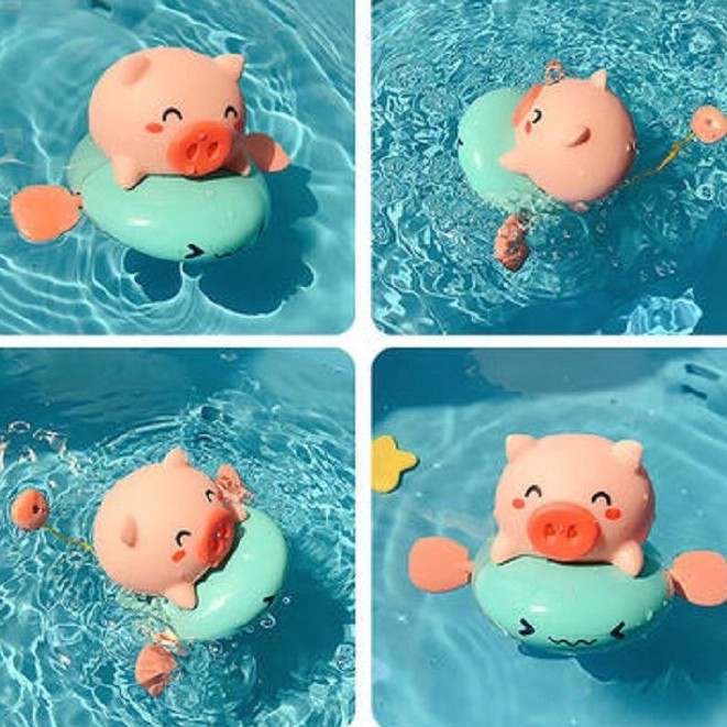 Đồ Chơi Heo Bơi Ván Trượt Chơi Bế Bơi, Tắm Bồn Vui Nhộn Cho Bé