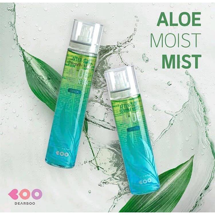 Xịt khoáng dưỡng ẩm lô hội, dưa hấu Hàn Quốc Dearboo Aloe, Watermelon After-Sun Mist 100ml