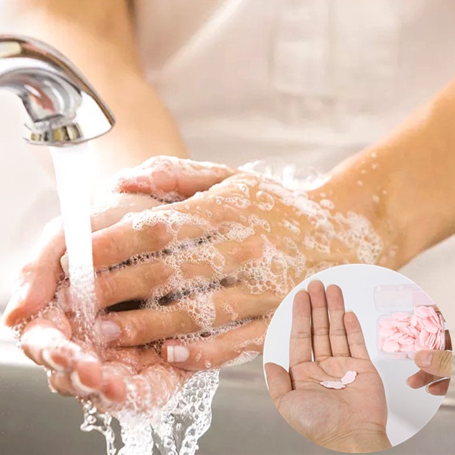 Hộp Đựng Xà Phòng Giấy Hình Hoa Mini Đáng Yêu Sáng Tạo Ốp