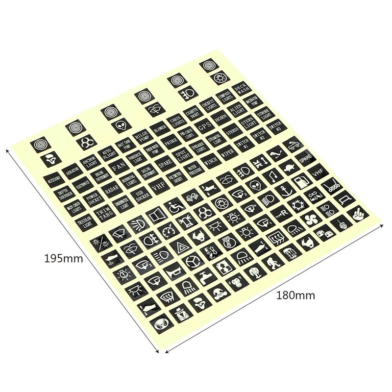 Miếng Dán Pvc Phản Quang Trang Trí Bảng Công Tắc Cho Xe Hơi