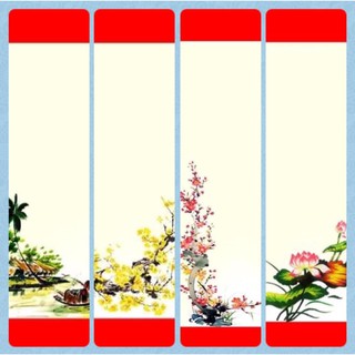 100 tờ giấy viết thư pháp đẹp - 20cm x 54cm - 4 mẫu như hình