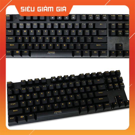 BÀN PHÍM CƠ METOO ZERO TKL FULL BLACK BLUE SWITCH