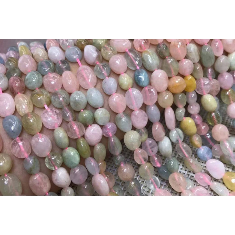 Chuỗi Hạt Đá Tự Nhiên Kích Thước 6-10mm  cho làm dây chuyền/ vòng tay DIY