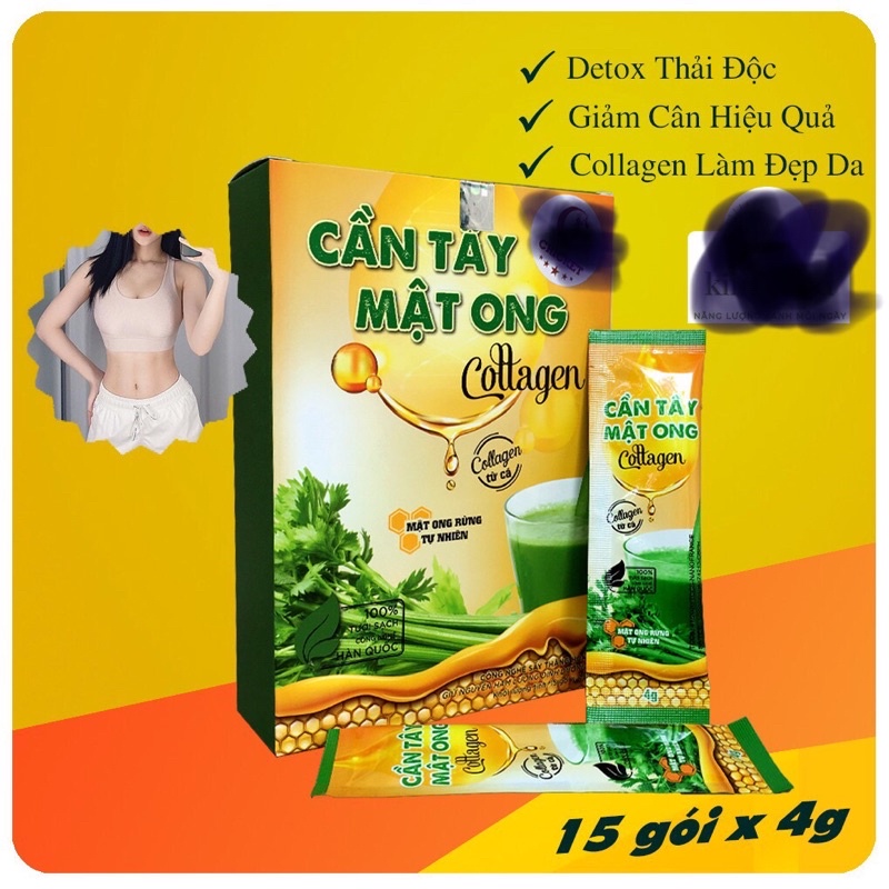 Cần Tây Mật Ong (15 gói x 5g) hỗ trợ giảm cân, thải độc, thanh lọc cơ thể