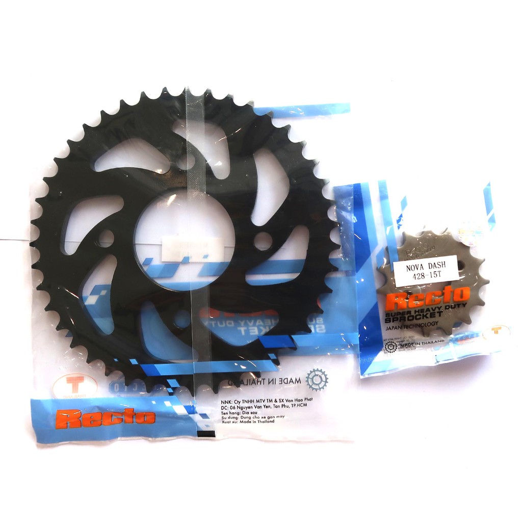 Nhông dĩa RECTO 15 43 tăng hậu cho Winner/ Winner X, tăng sức kéo cho Sonic 150