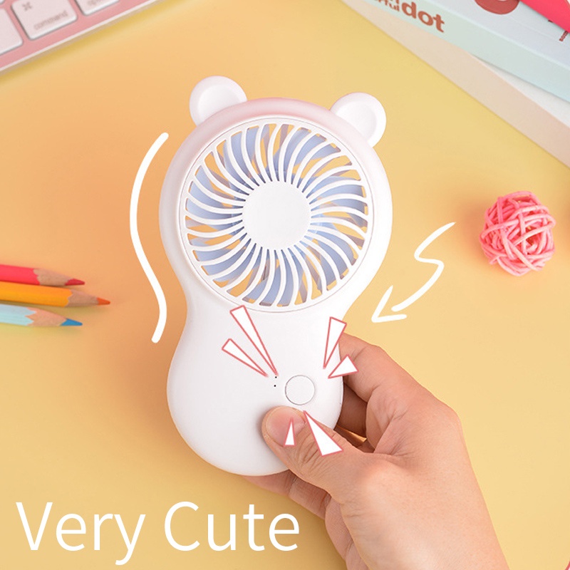 Quạt mini cầm tay PFFEE 3 tốc độ có thể sạc lại bằng cổng USB tiện lợi