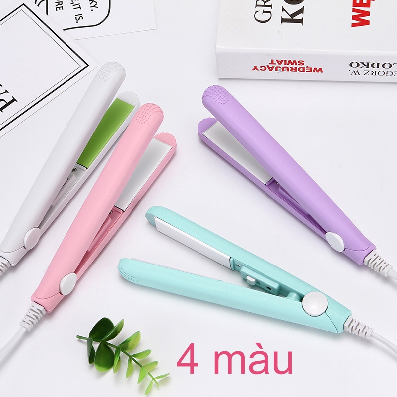 Máy duỗi tóc, Máy kẹo tóc Mini (Loại tốt, lớp phủ men gốm) nhiều màu [ZFQ]