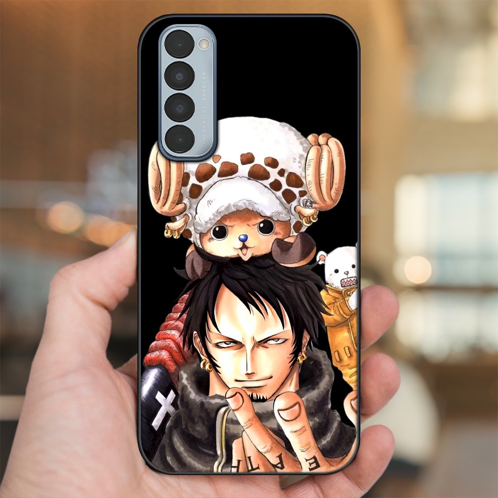 Ốp lưng Oppo Reno 4 Pro viền đen in hình Law One Piece