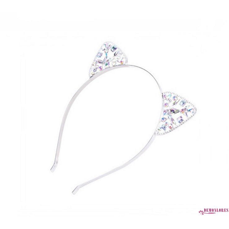 Cài tóc tai mèo đính đá dễ thương cho bé gái