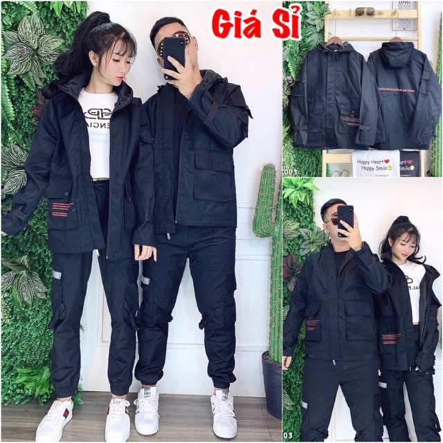 🌈𝐆𝐈𝐀́ 𝐗𝐔̛𝐎̛̉𝐍𝐆💢003 Áo Khoác Kaki - Hàng 2 Lớp Chữ Đỏ Cực Hot. Hottrend - Unisex - Giá Rẻ