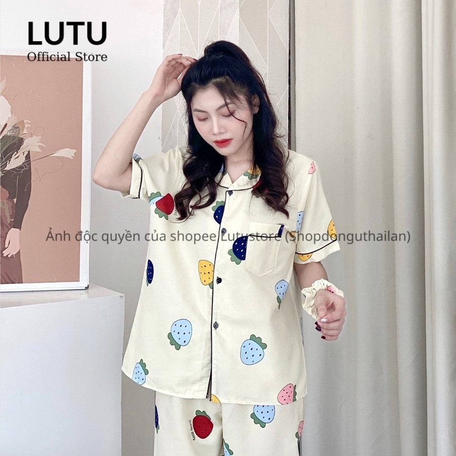 Bộ Pijama chất vải kate thái tay ngắn quần dài mẫu mới