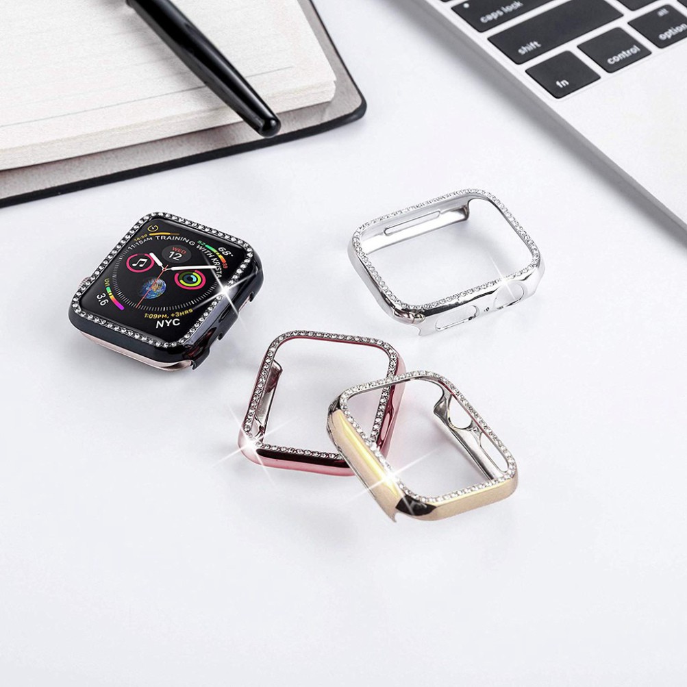 Sale 69% Khung ốp mặt đồng hồ sang trọng cho apple watch  40mm,silver Giá gốc 102000đ- 26F44