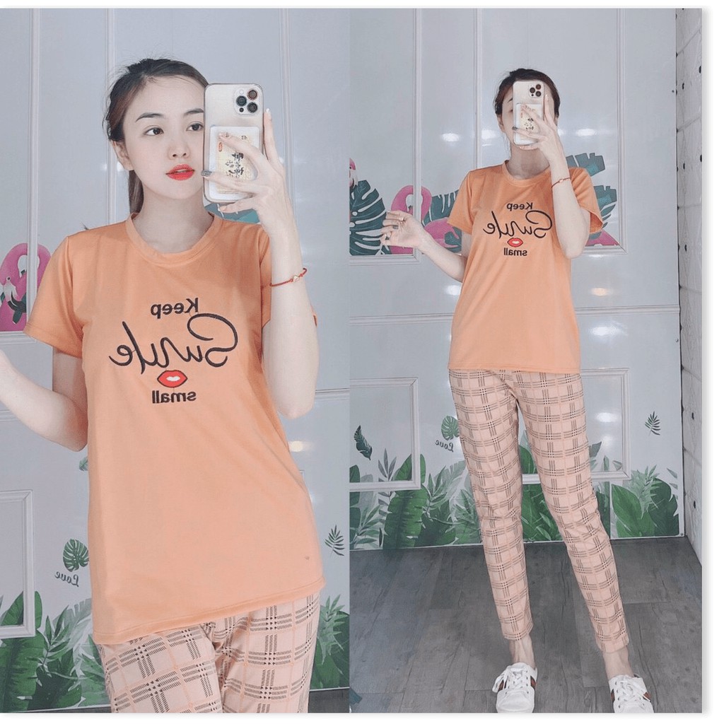 SET BỘ THUN NỮ QUẦN DÀI SIÊU XINH,HỌA TIẾT ÁO VÔ CÙNG XINH XẮN LANA FASHION