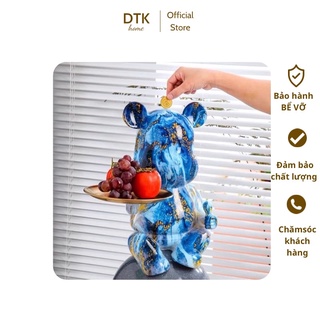 Tượng bearbrick loang màu trang trí kèm khay đỡ be@rbrick 1000% 60cm